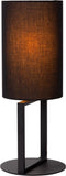 Lucide HERMAN - Tafellamp - Ø 20 cm - 1xE27 - Zwart