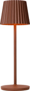 Lucide JUSTINE - Oplaadbare Tafellamp Binnen/Buiten - Accu/Batterij - LED Dimb. - 1x2W 2700K - IP54 - Met draadloos oplaadstation - Roest bruin