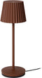 Lucide JUSTINE - Oplaadbare Tafellamp Binnen/Buiten - Accu/Batterij - LED Dimb. - 1x2W 2700K - IP54 - Met draadloos oplaadstation - Roest bruin