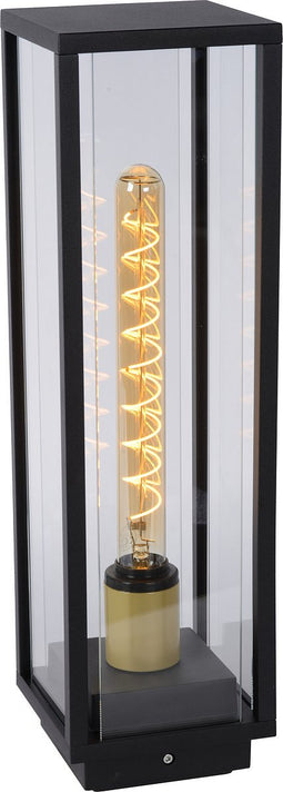 Lucide LAURENS - Sokkellamp - 1xE27 - IP54 - Zwart