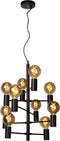 Lucide LEANNE - Hanglamp - Ø 65 cm - 10xE27 - Zwart