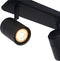 Lucide LENNERT - Plafondspot Badkamer - LED Dimb. - GU10 - 3x5W 3000K - IP44 - Zwart