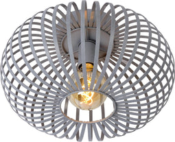 Lucide MANUELA - Plafonnière - Ø 39,5 cm - 1xE27 - Grijs