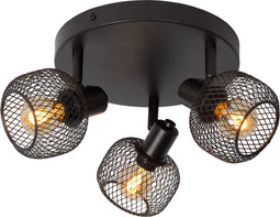 Lucide MAREN - Plafondspot - Ø 37 cm - 3xE14 - Zwart