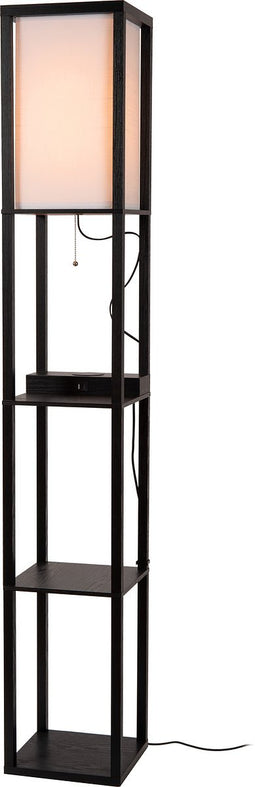 Lucide MENNO - Vloerlamp - 1xE27 - Met draadloze oplader - Zwart