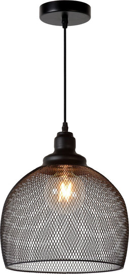 Lucide MESH - Hanglamp - Ø 28 cm - 1xE27 - Zwart