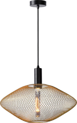 Lucide MESH - Hanglamp - Ø 45 cm - 1xE27 - Mat Goud / Messing