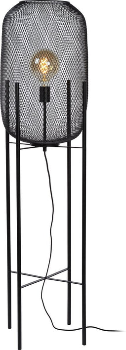 Lucide MESH - Vloerlamp - Ø 35 cm - 1xE27 - Zwart