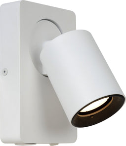 Lucide NIGEL - Bedlamp / Wandlamp - LED Dim to warm - GU10 - 1x5W 2200K/3000K - Met USB oplaadpunt - Wit