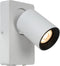 Lucide NIGEL - Bedlamp / Wandlamp - LED Dim to warm - GU10 - 1x5W 2200K/3000K - Met USB oplaadpunt - Wit