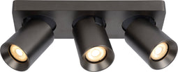 Lucide NIGEL - Plafondspot - LED Dim to warm - GU10 - 3x5W 2200K/3000K - Antraciet