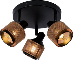 Lucide RAFA - Plafondspot - Ø 35 cm - 3xE14 - Zwart