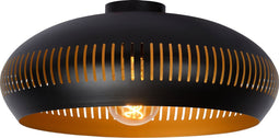 Lucide RAYCO - Plafonnière - Ø 45 cm - 1xE27 - Zwart