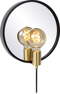 Lucide REFLEX - Spiegellamp - Ø 31 cm - 1xE27 - Zwart