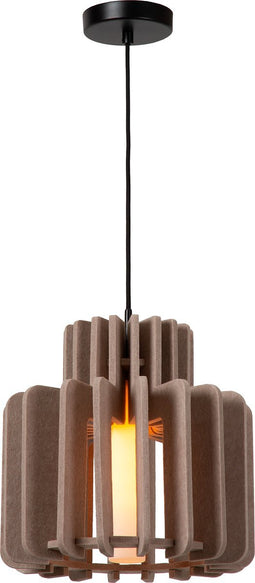 Lucide ROLLO - Hanglamp - 1xE27 - Taupe