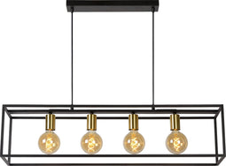 Lucide RUBEN - Hanglamp - 4xE27 - Zwart