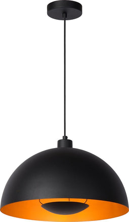 Lucide SIEMON - Hanglamp - Ø 40 cm - 1xE27 - Zwart