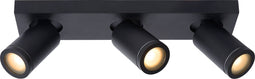 Lucide TAYLOR - Plafondspot Badkamer - LED Dim to warm - GU10 - 3x5W 2200K/3000K - IP44 - Zwart