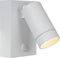 Lucide TAYLOR - Wandspot / Wandlamp Binnen/Buiten - 1xGU10 - IP54 - Beweging & dag/nacht sensor - Wit