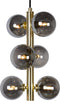 Lucide TYCHO - Hanglamp - Ø 25,5 cm - 6xG9 - Mat Goud / Messing