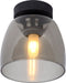 Lucide TYLER - Plafonnière Badkamer - Ø 16,1 cm - 1xG9 - IP44 - Zwart