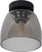 Lucide TYLER - Plafonnière Badkamer - Ø 16,1 cm - 1xG9 - IP44 - Zwart