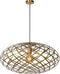 Lucide WOLFRAM - Hanglamp - Ø 65 cm - 1xE27 - Mat Goud / Messing