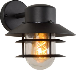 Lucide ZICO - Wandlamp Binnen/Buiten - 1xE27 - IP44 - Zwart