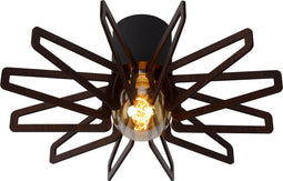 Lucide ZIDANE - Plafonnière - Ø 45 cm - 1xE27 - Zwart