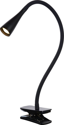 Lucide ZOZY - Klemlamp - LED Dimb. - 1x4W 3000K - 3 StepDim - Zwart