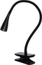 Lucide ZOZY - Klemlamp - LED Dimb. - 1x4W 3000K - 3 StepDim - Zwart