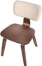 LUCINDA - Eetkamerstoel set van 2 - Donkerbruin/Beige - Bouclé