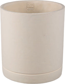 PTMD Bloempot Vik - 24x24x27 cm - Cement - Creme