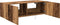 vidaXL - TV - Wandkast - met - LED - Verlichting - Oud - Hout - 100x35x31 - cm
