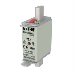 Eaton 25NHG000B NH-zekering Met mechanische beveiligingsweergave Afmeting zekering : 000 25 A 500 V 3 stuk(s)