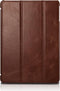 Icarer - 3-Vouw echt lederen sleepcover hoes - iPad 9.7 (2017/2018) / Pro 9.7 / Air / Air 2 - Cognac