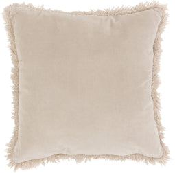 J-Line kussen Boord Lang - katoen/linnen - beige/grijs