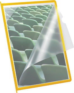 Infotas Flex-O-Frame met pen A4 geel - 10 stuks