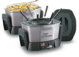 Fritel FF 1400 - Friteuse & Fondue - 1.400W - Zilver/Antraciet metallic