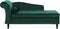 LUIRO - Chaise longue - Groen - Linkerzijde - Fluweel