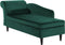 LUIRO - Chaise longue - Groen - Linkerzijde - Fluweel