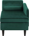 LUIRO - Chaise longue - Groen - Linkerzijde - Fluweel