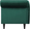 LUIRO - Chaise longue - Groen - Rechterzijde - Fluweel