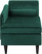 LUIRO - Chaise longue - Groen - Rechterzijde - Fluweel