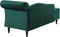LUIRO - Chaise longue - Groen - Rechterzijde - Fluweel