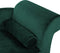 LUIRO - Chaise longue - Groen - Rechterzijde - Fluweel
