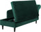 LUIRO - Chaise longue - Groen - Rechterzijde - Fluweel