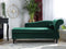LUIRO - Chaise longue - Groen - Rechterzijde - Fluweel