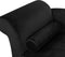 LUIRO - Chaise longue - Zwart - Linkerzijde - Fluweel