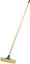 Luiwagen/schrobbezem met steel - hout - 24 cm